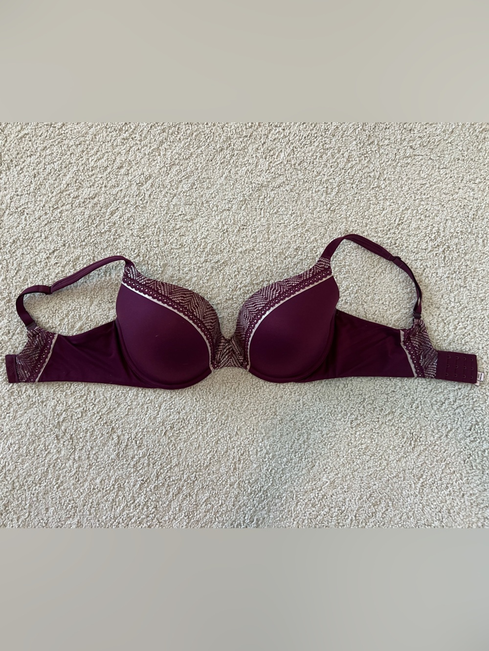 Victoria's Secret Plum Lace-Trim Push-Up Bra